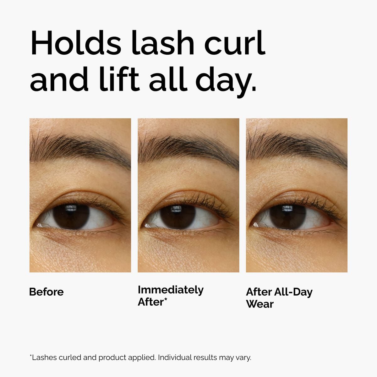 Lash Curl Before and After