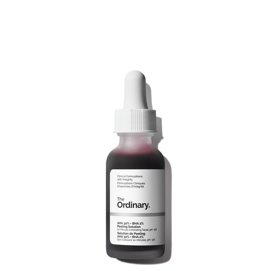 The Ordinary AHA 30% + BHA 2% Peeling Solution exfoliating 10 minute facial